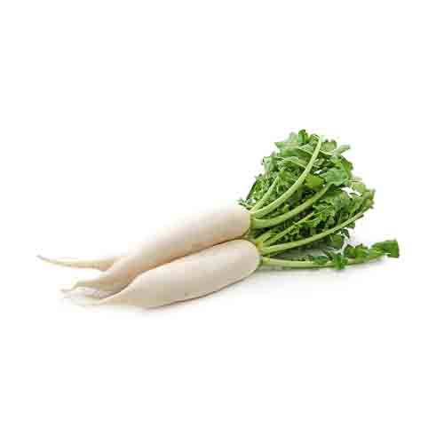Organic Radish white with leaves