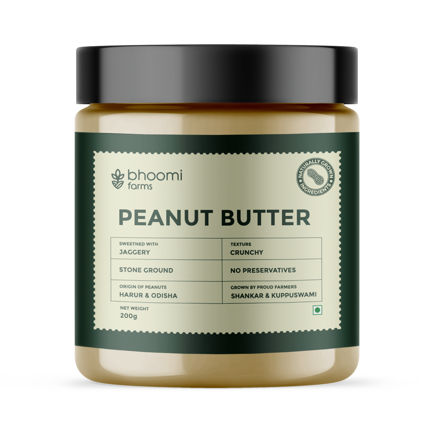 Peanut Butter Crunchy (sweetened w jaggery)
