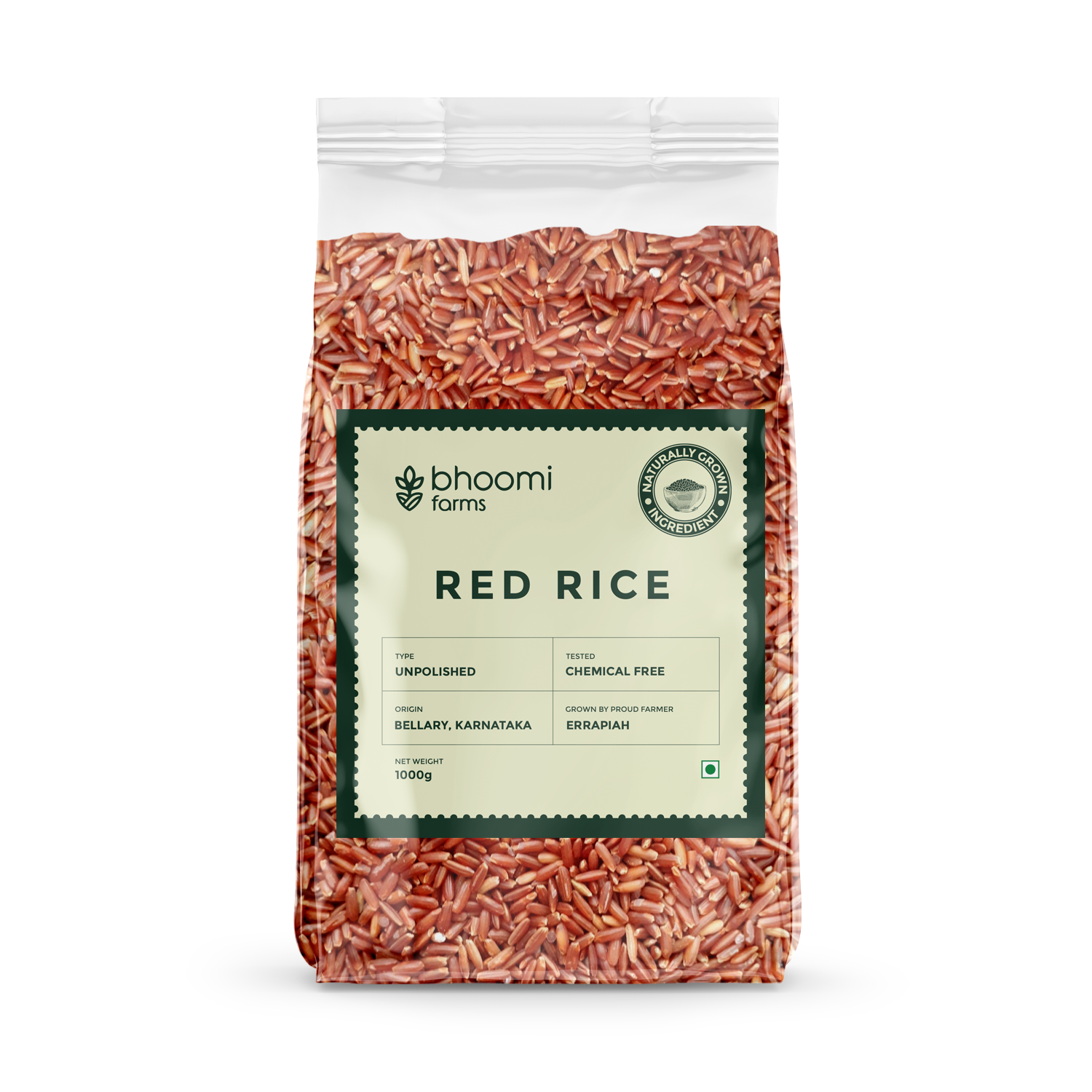 Organically grown Red Rice - Rakthashali