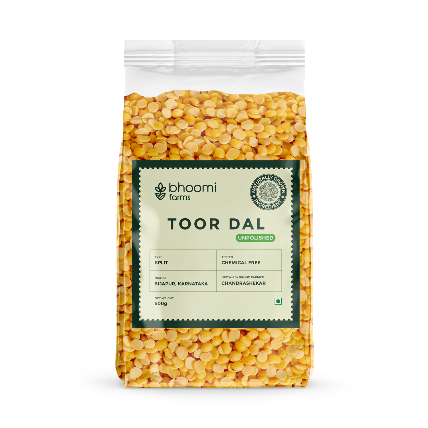 Organically grown Unpolished Toor Dal