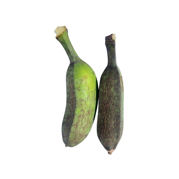 Raw Banana with Natural Marks on Skin