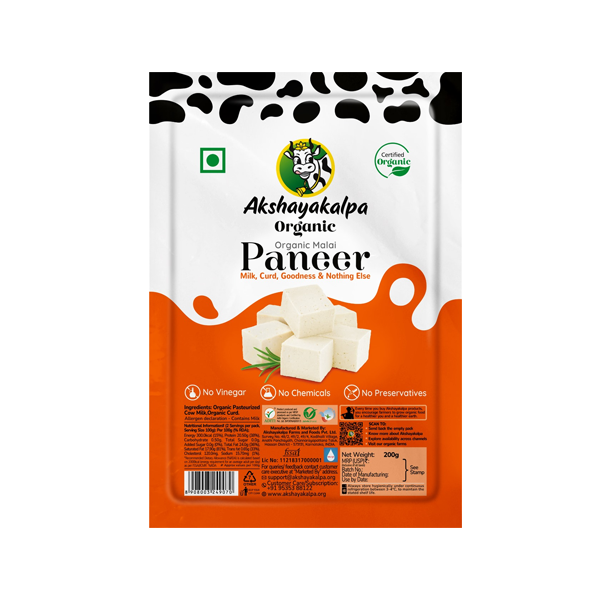 Akshayakalpa - Organic Malai Paneer, 200 grams