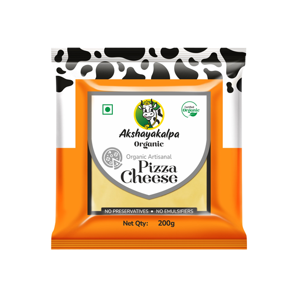 Akshayakalpa - Organic Mozzarella/Pizza Cheese, 200 grams