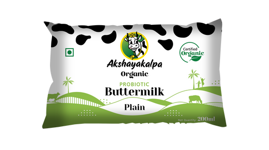 Akshayakalpa-Plain Butter Milk 200 ml in pouch
