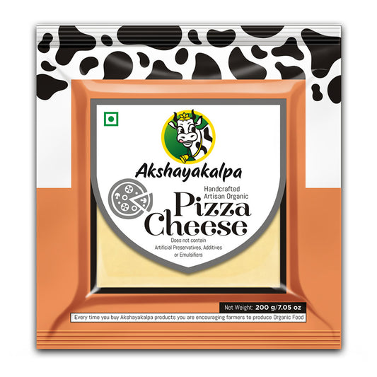 Akshayakalpa - Organic Mozzarella/Pizza Cheese, 200 grams
